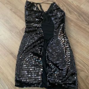 Mast Gal party dress sequins and mesh